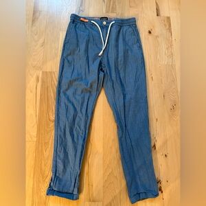 SCOTCH & SODA Pants Warren Men's Linen Cotton 31x30 Light Blue